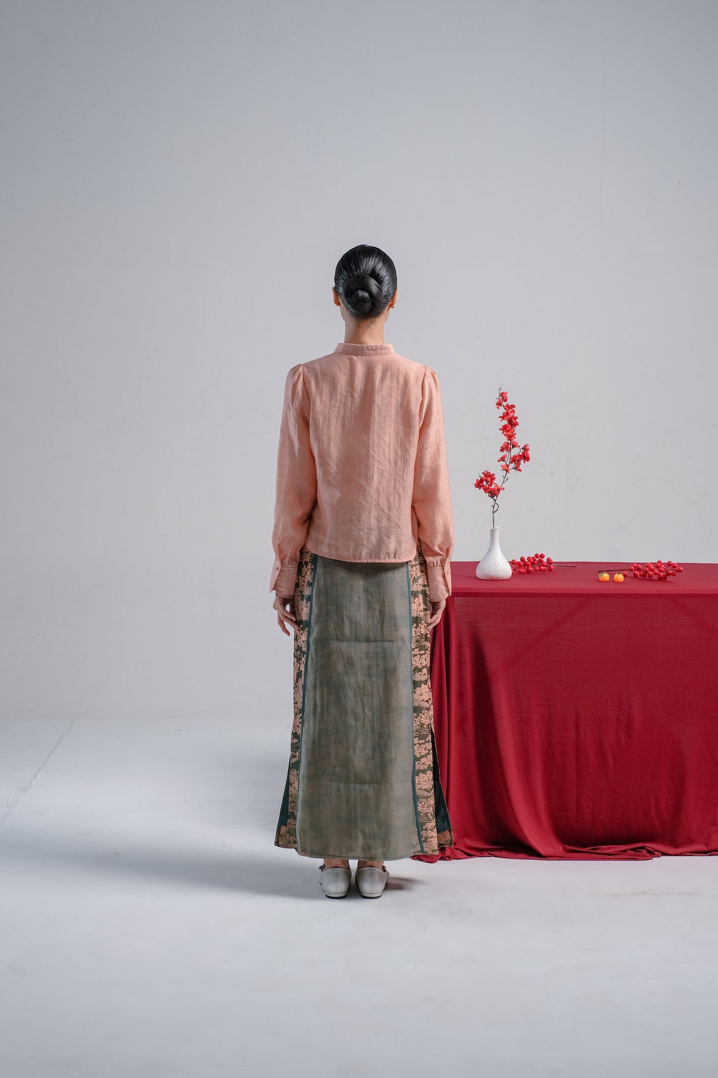 LETA EMBROIDERY BLOUSE - CHEONGSAM BLOUSE SILK