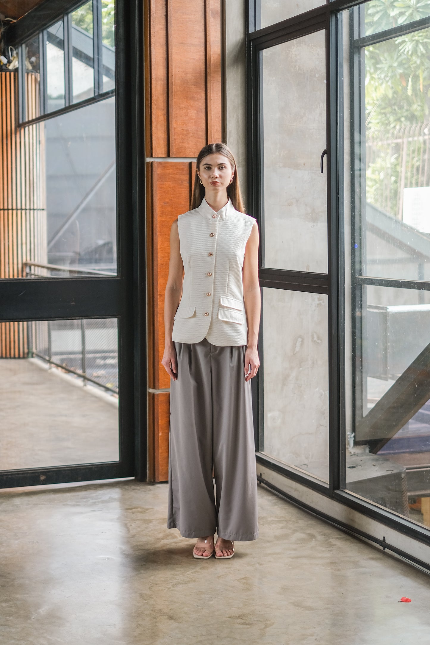 CARLA - KAREN SOFT JAQUARD BLOUSE