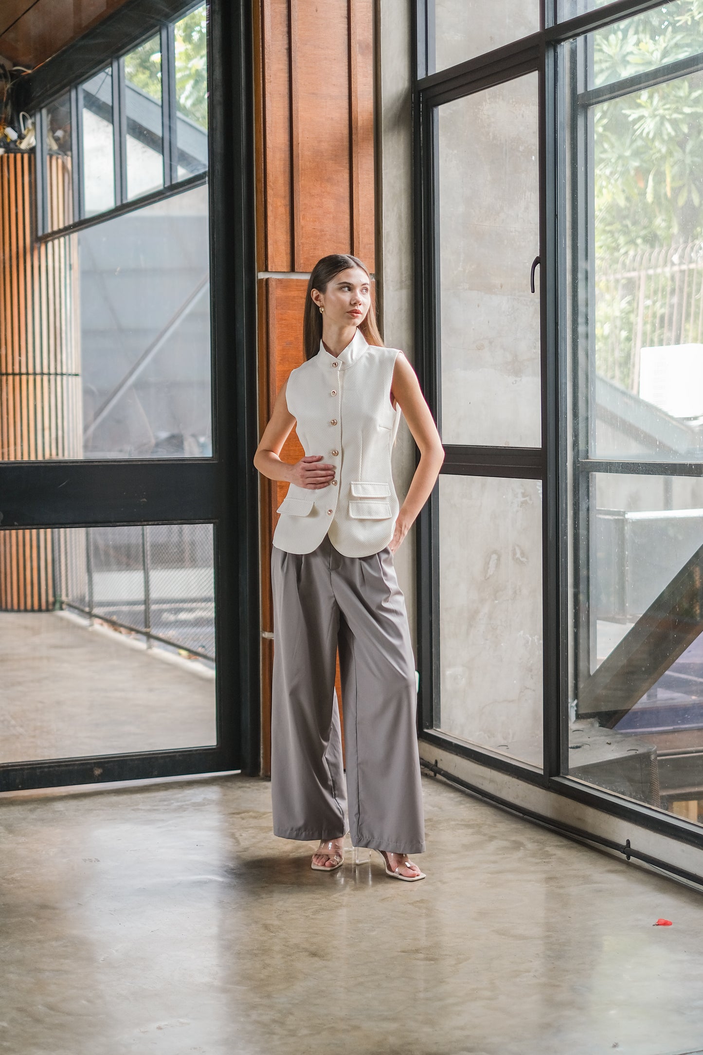 CARLA - KAREN SOFT JAQUARD BLOUSE