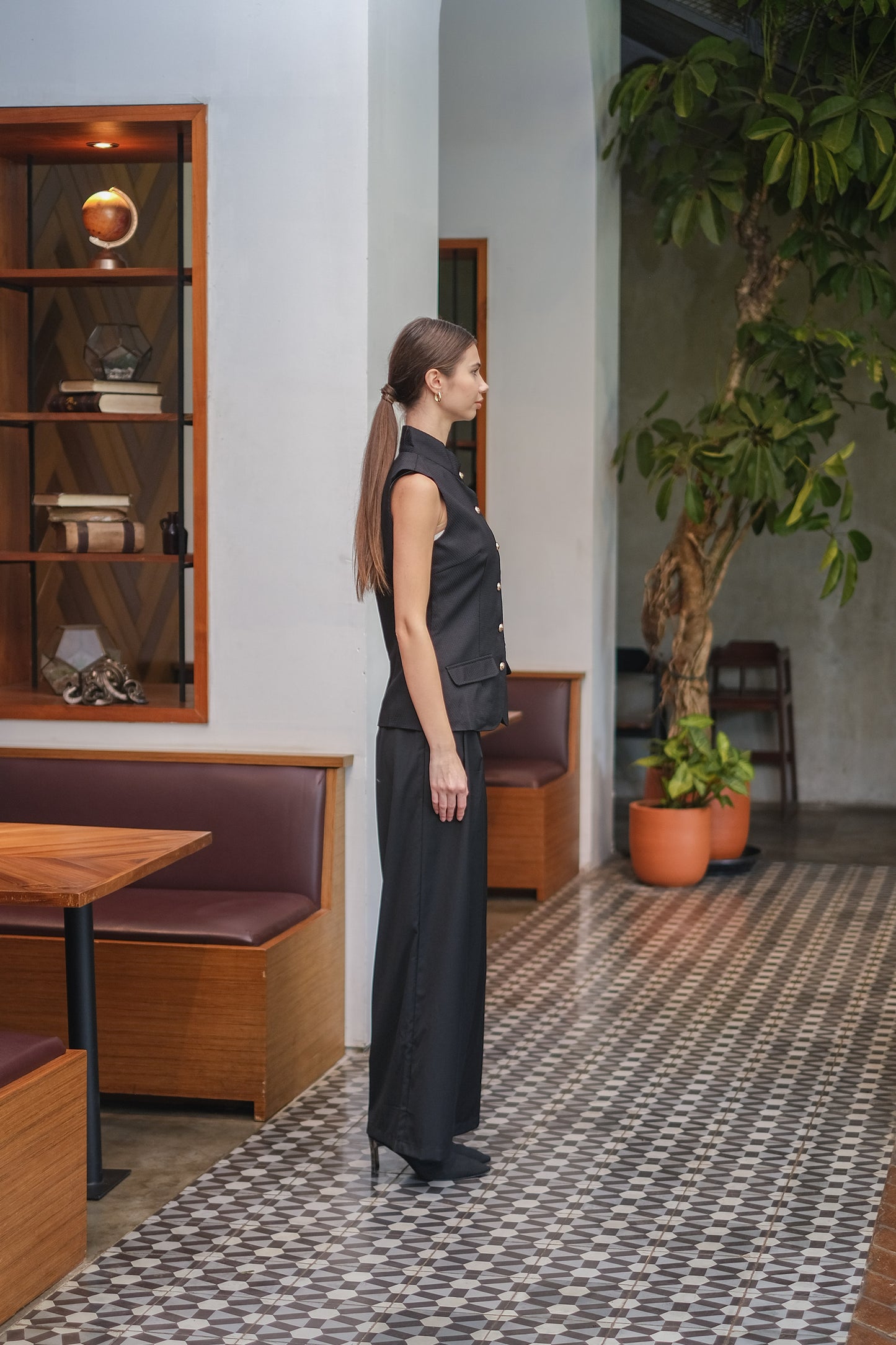 CARLA - KAREN SOFT JAQUARD BLOUSE