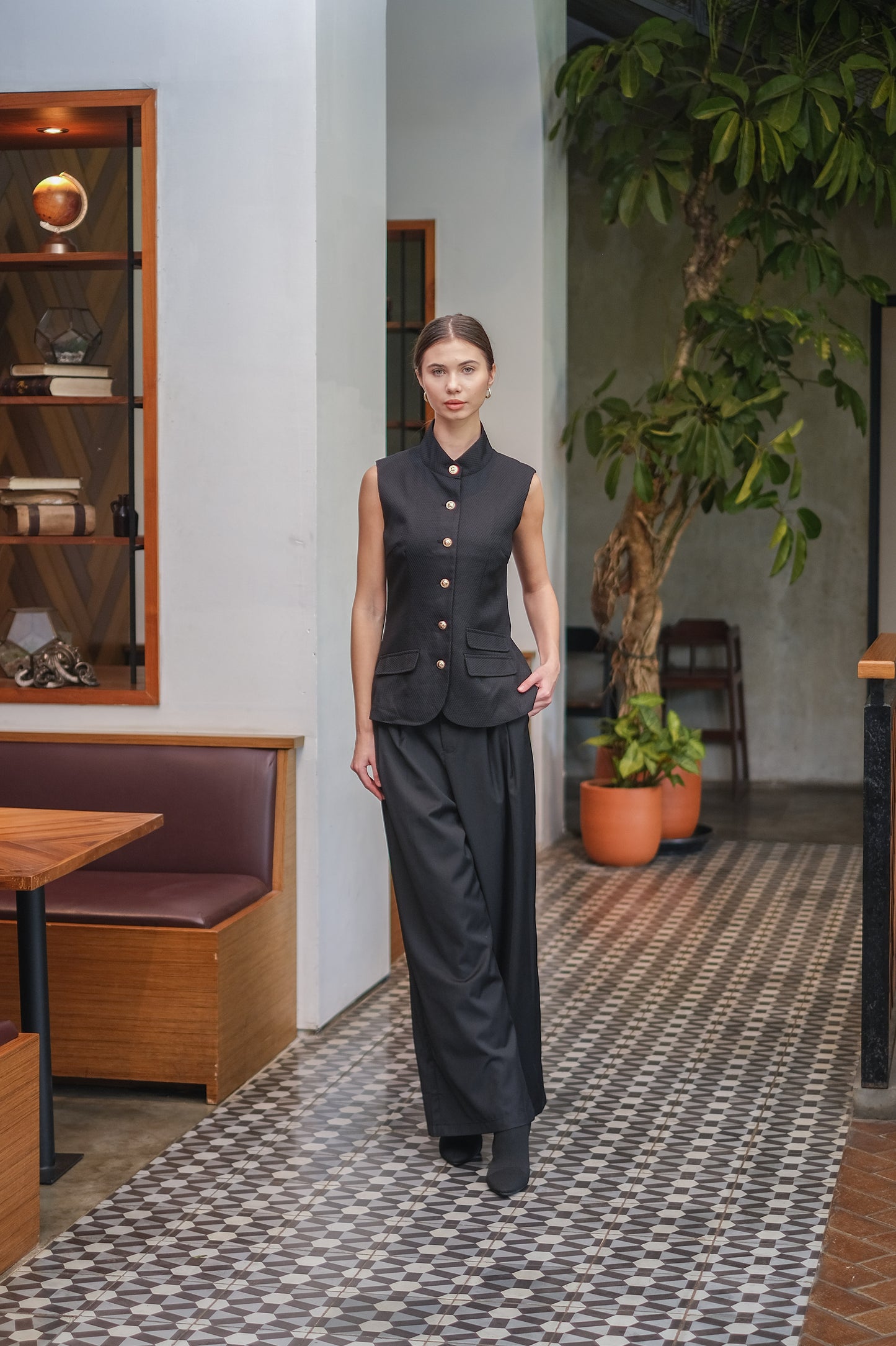 CARLA - KAREN SOFT JAQUARD BLOUSE