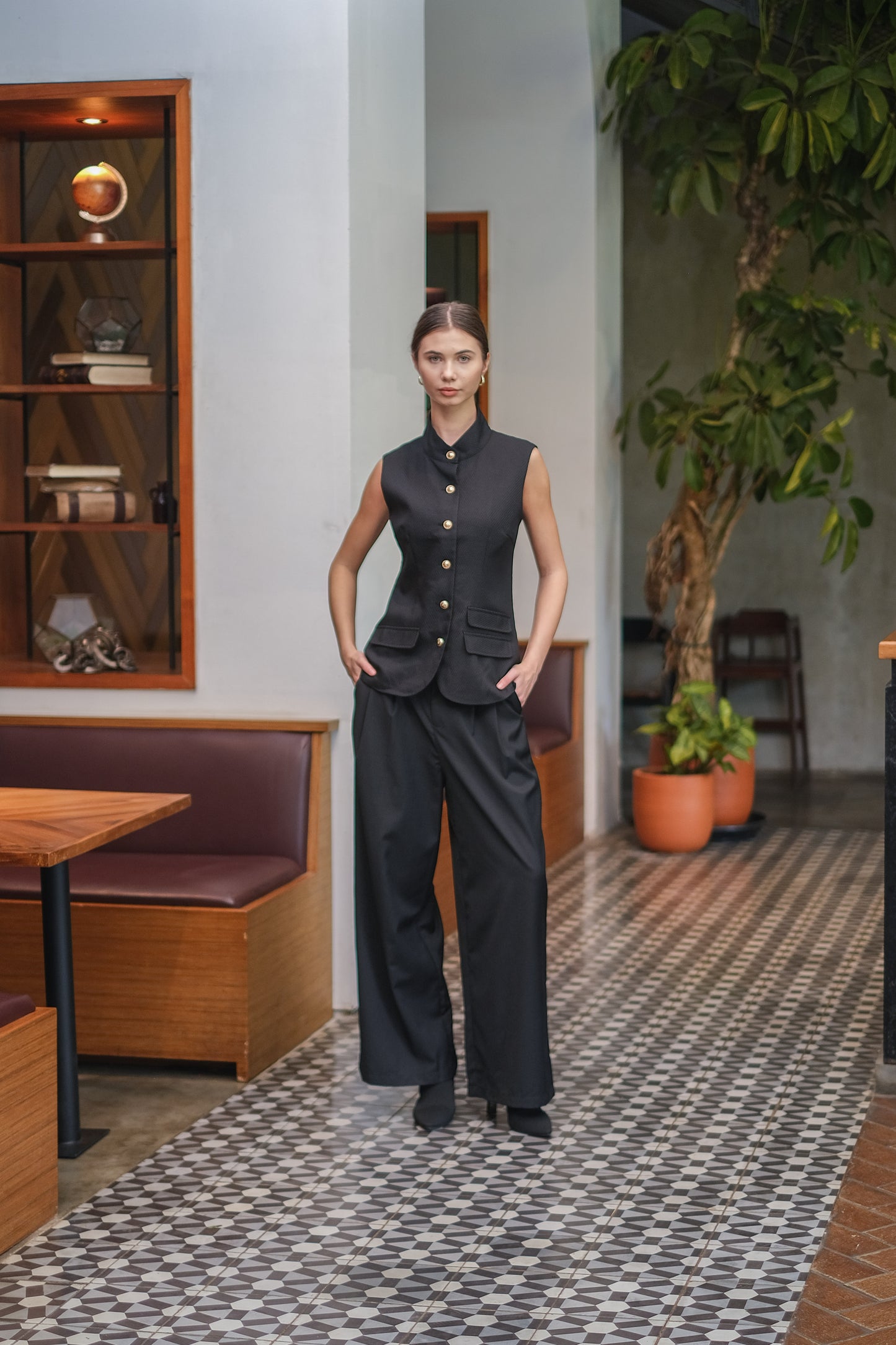 CARLA - KAREN SOFT JAQUARD BLOUSE