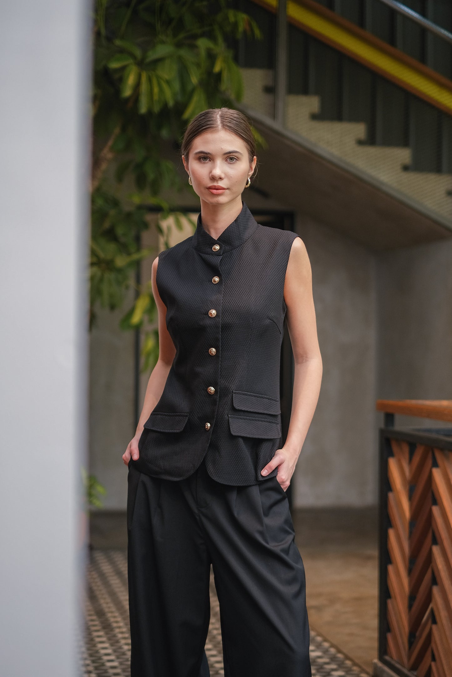 CARLA - KAREN SOFT JAQUARD BLOUSE