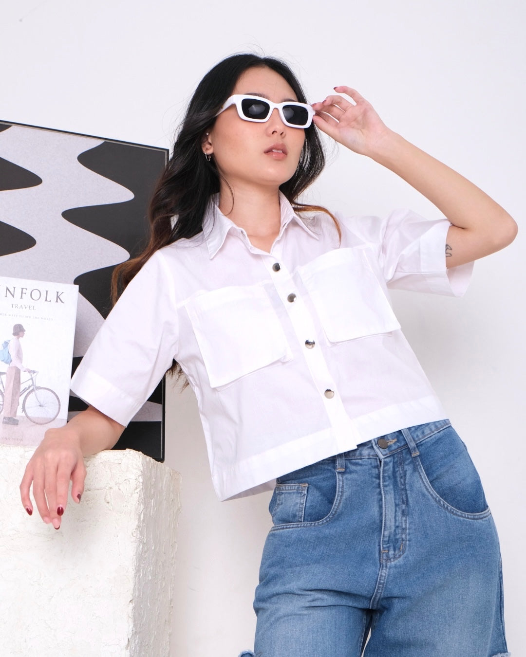 CARLA - GLADYS BLOUSE/ KEMEJA CASUAL LENGAN PENDEK