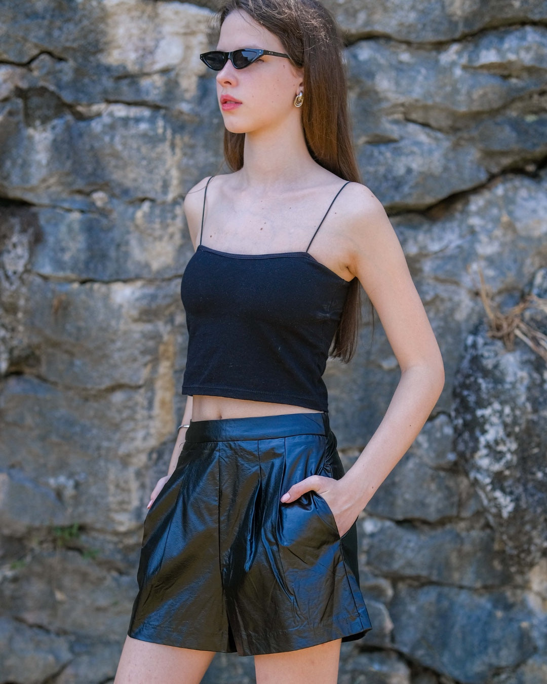 CARLA - HARVI HOTPANT/ CELANA PENDEK BAHAN FAUX LEATHER