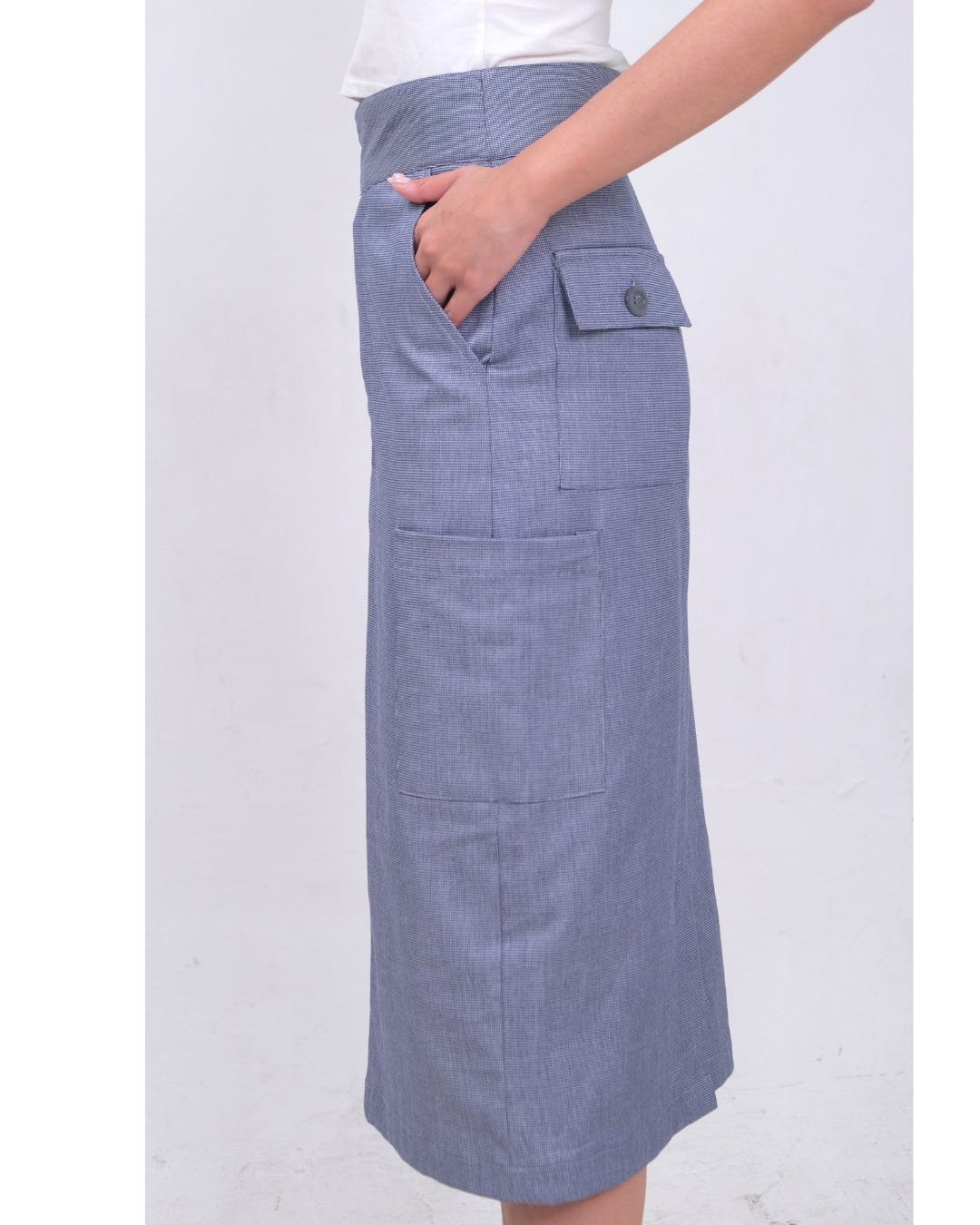 CARLA - INARI COTTON PENCIL SKIRT/ ROK MIDI PENSIL KATUN