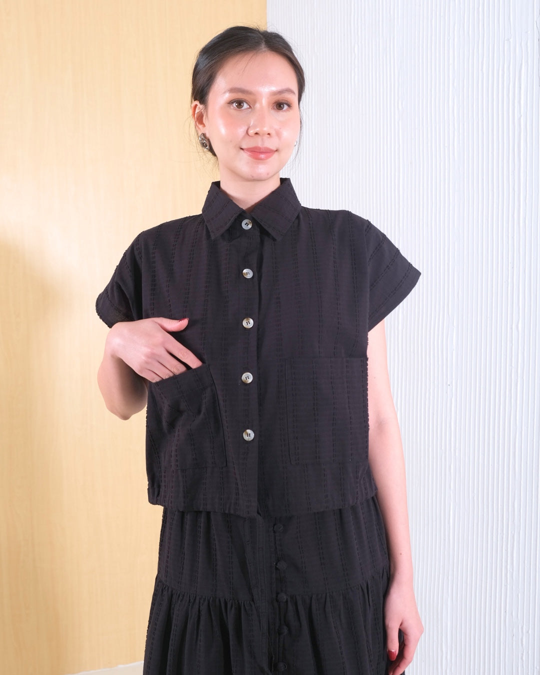CARLA - IORA COTTON BLOUSE/ ATASAN BATWING WITH POCKET KATUN