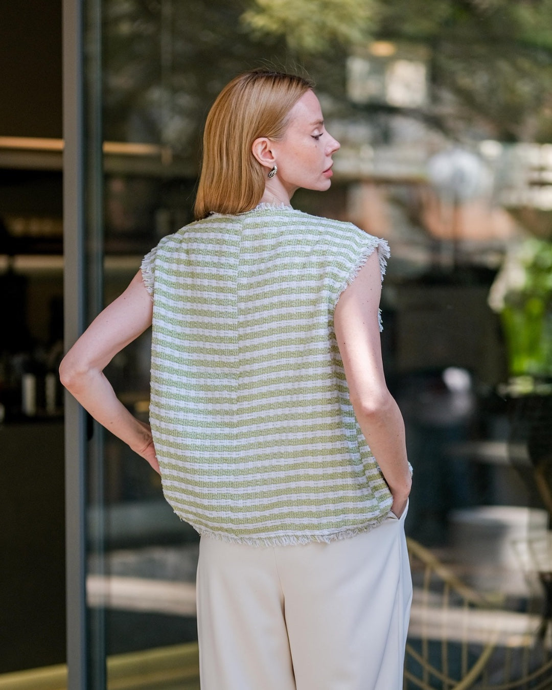 CARLA - IGNITA TWEED OUTER/ ATASAN TWEED OUTERWEAR WITH POCKET