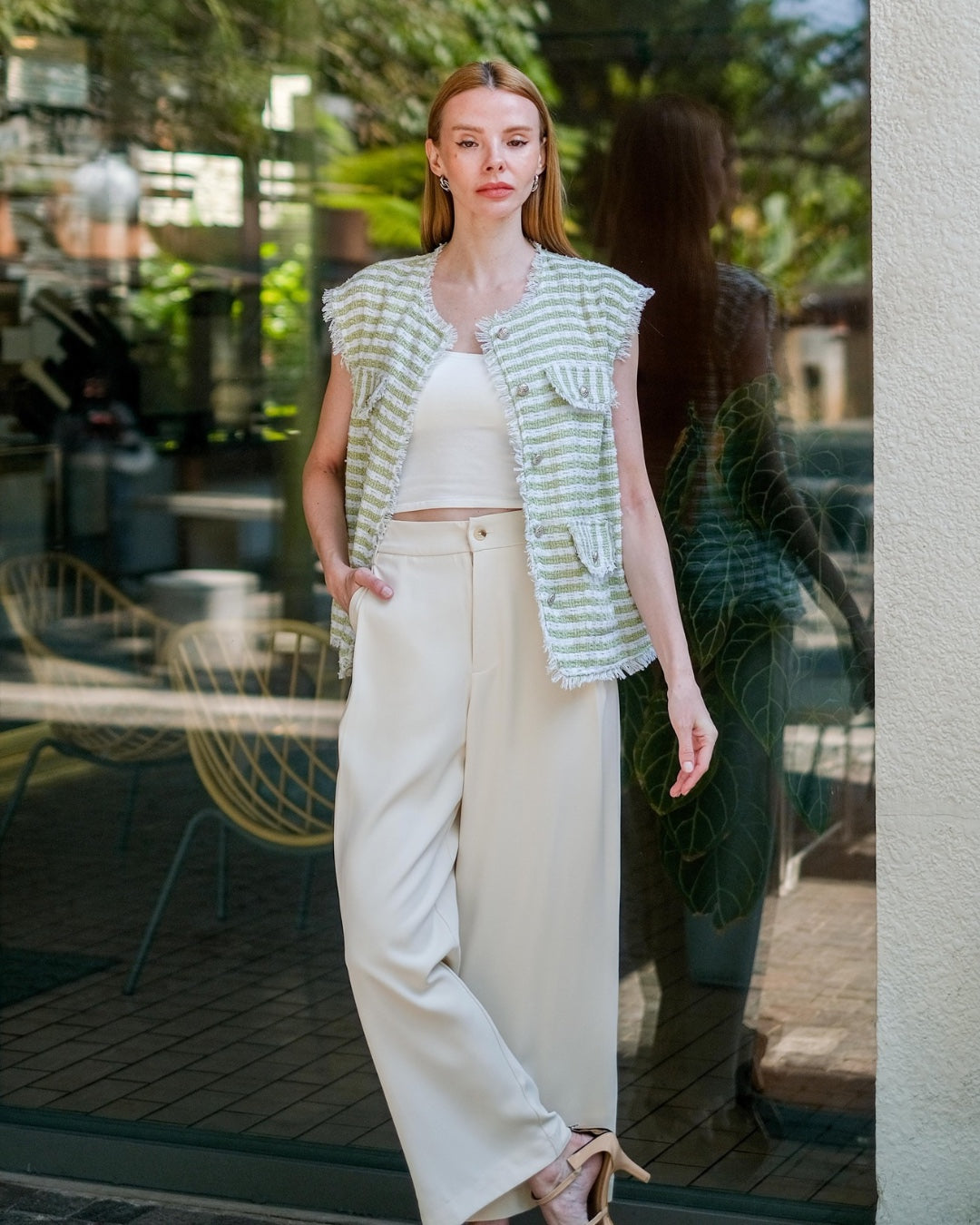CARLA - IGNITA TWEED OUTER/ ATASAN TWEED OUTERWEAR WITH POCKET