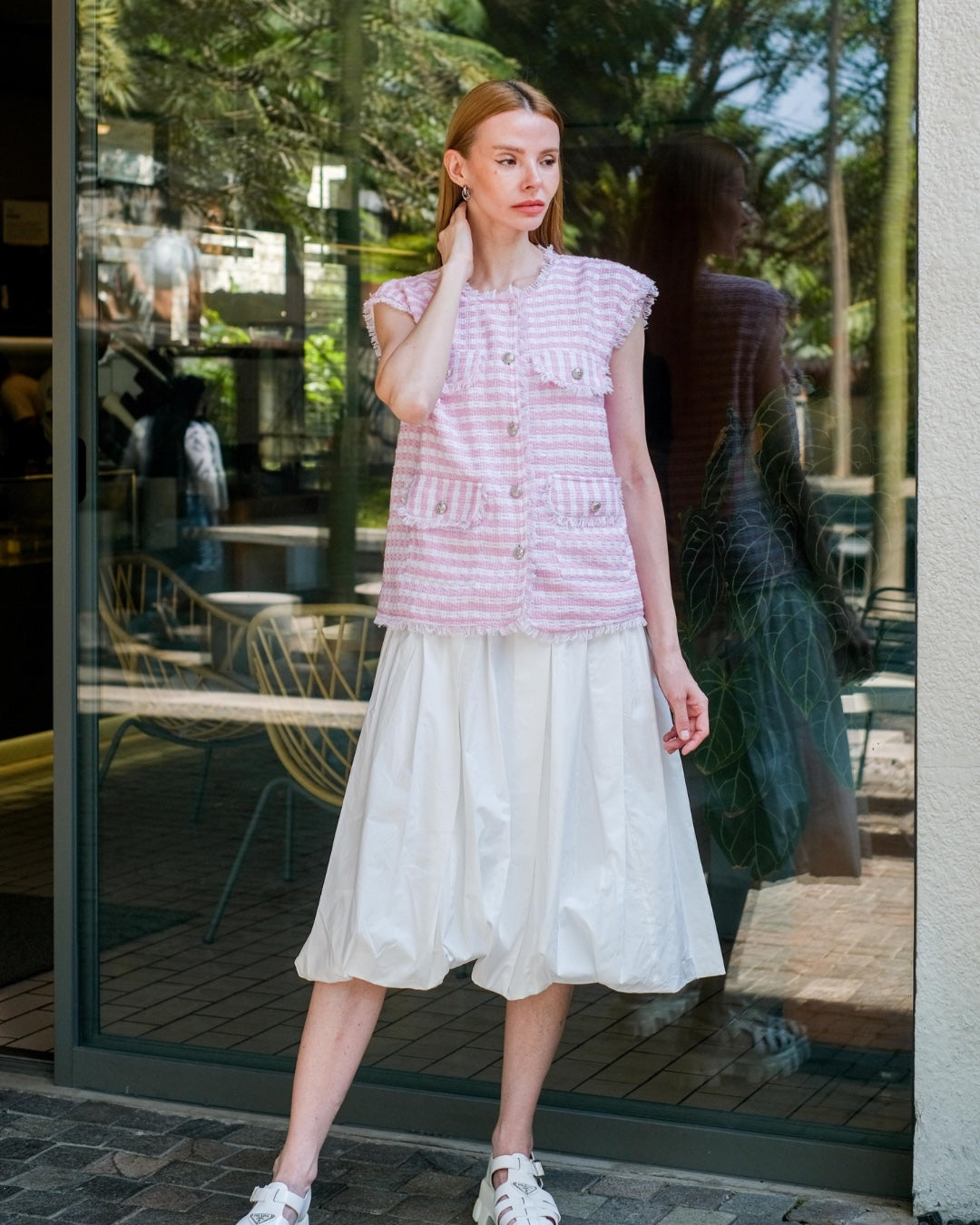 CARLA - IGNITA TWEED OUTER/ ATASAN TWEED OUTERWEAR WITH POCKET