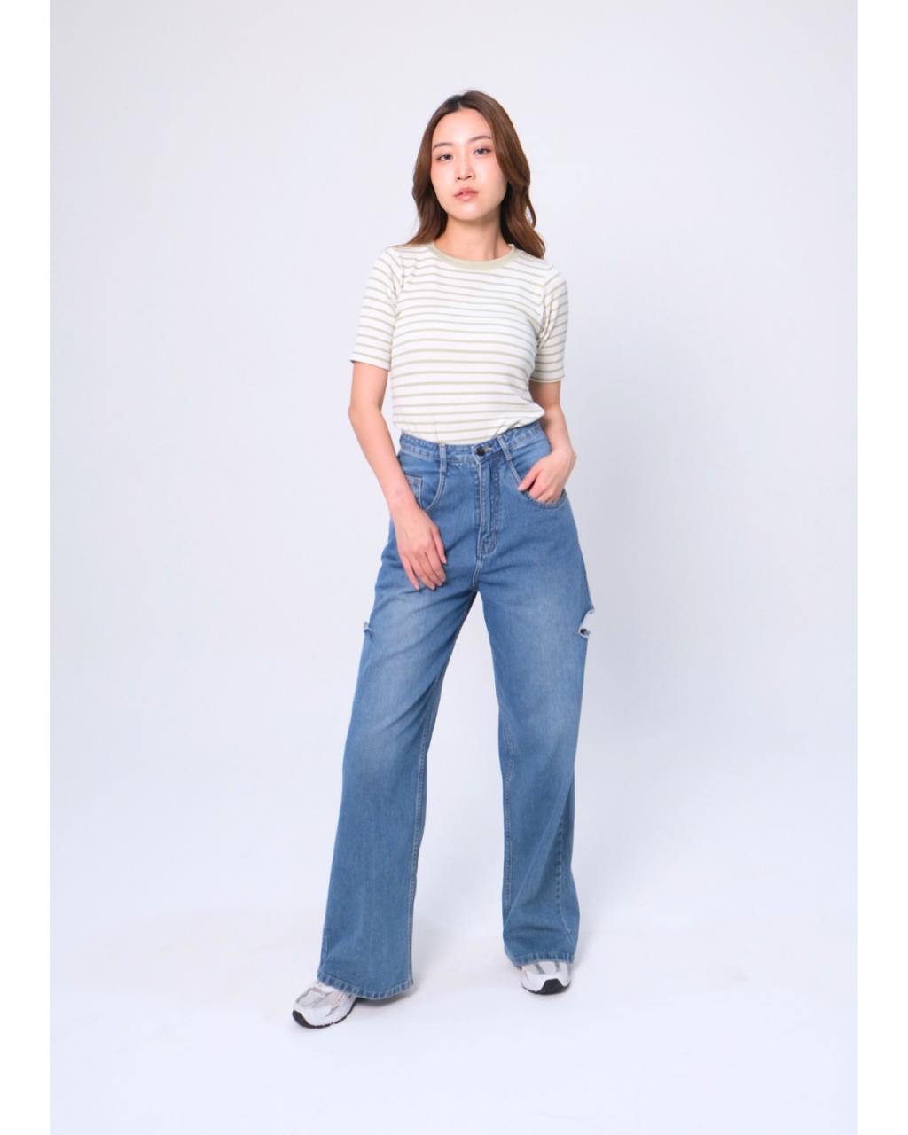 CARLA - KEZY STRIPE BASIC T-SHIRT