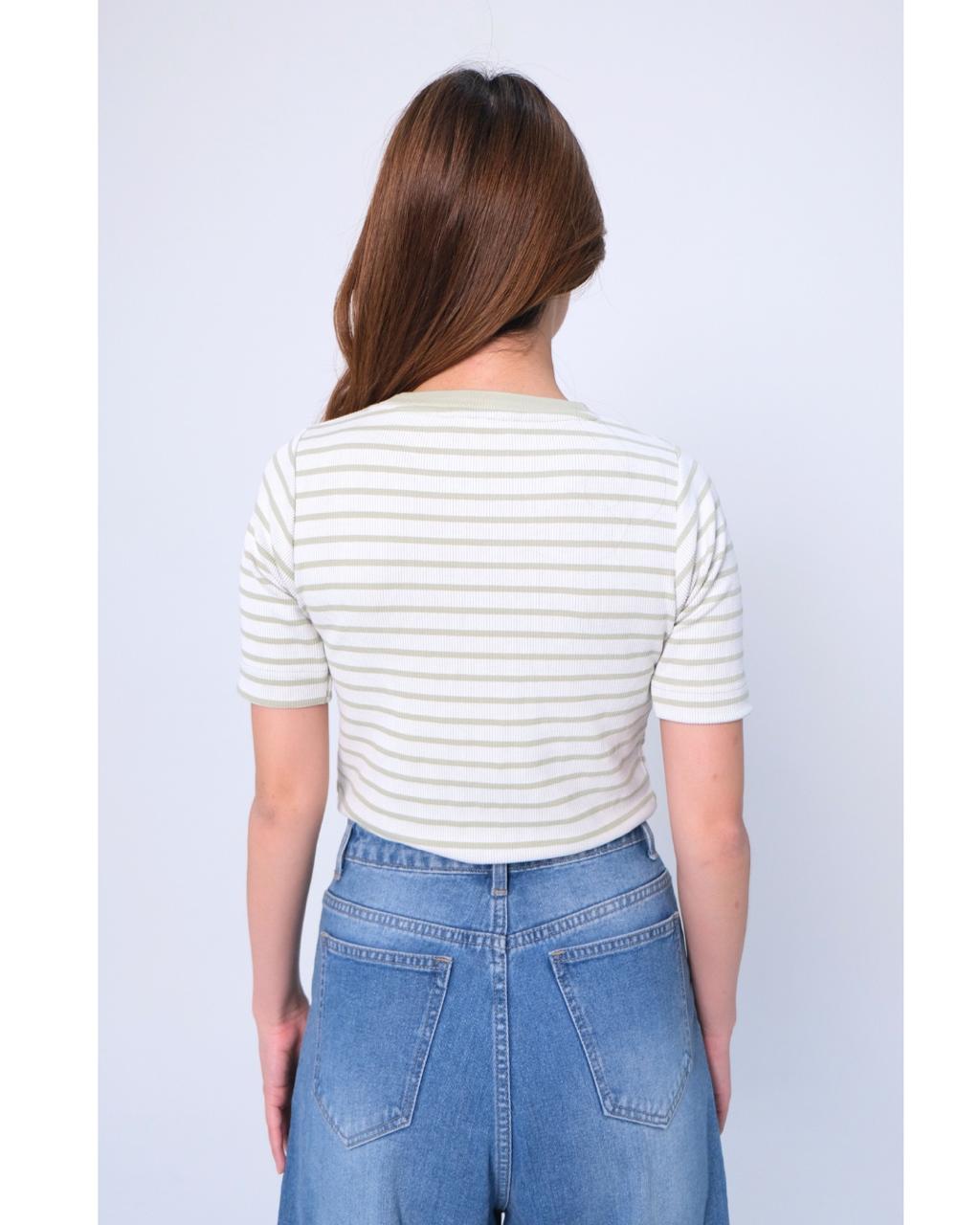 CARLA - KEZY STRIPE BASIC T-SHIRT