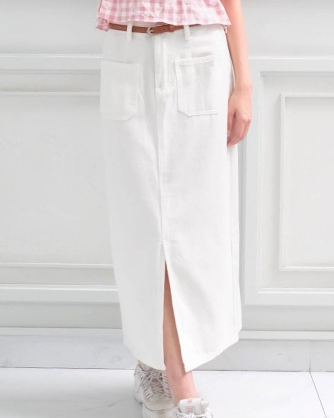 CARLA - LANA WHITE DENIM SKIRT