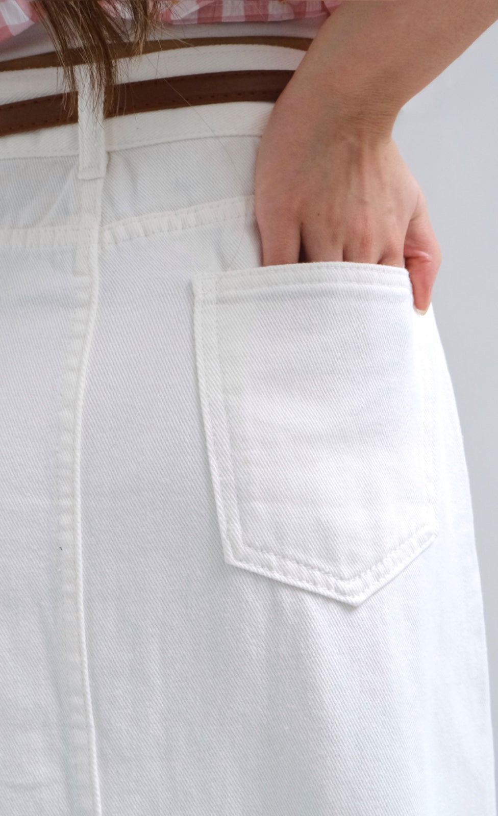 CARLA - LANA WHITE DENIM SKIRT