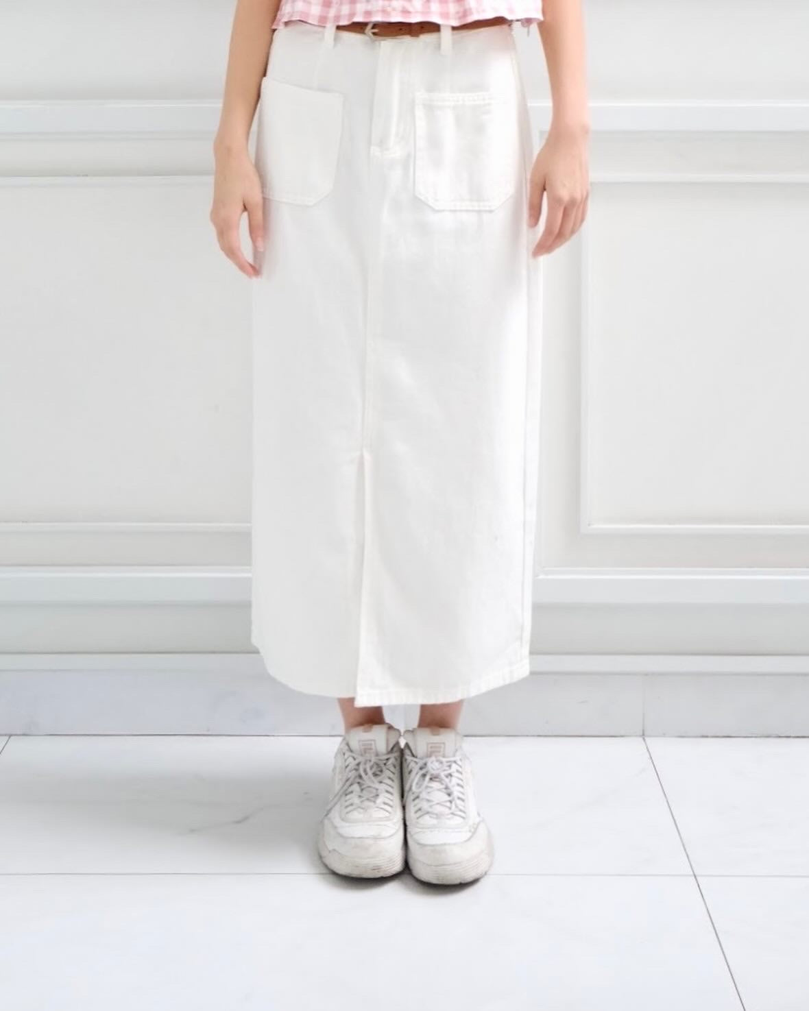 CARLA - LANA WHITE DENIM SKIRT