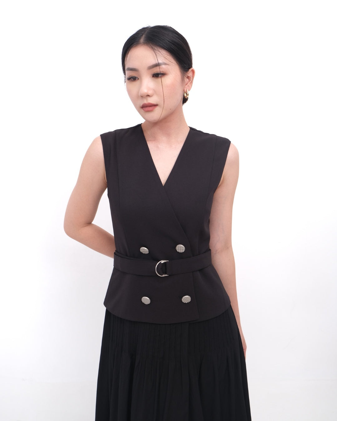 58051 LEYA DRESS RUFLLE WITH BELT