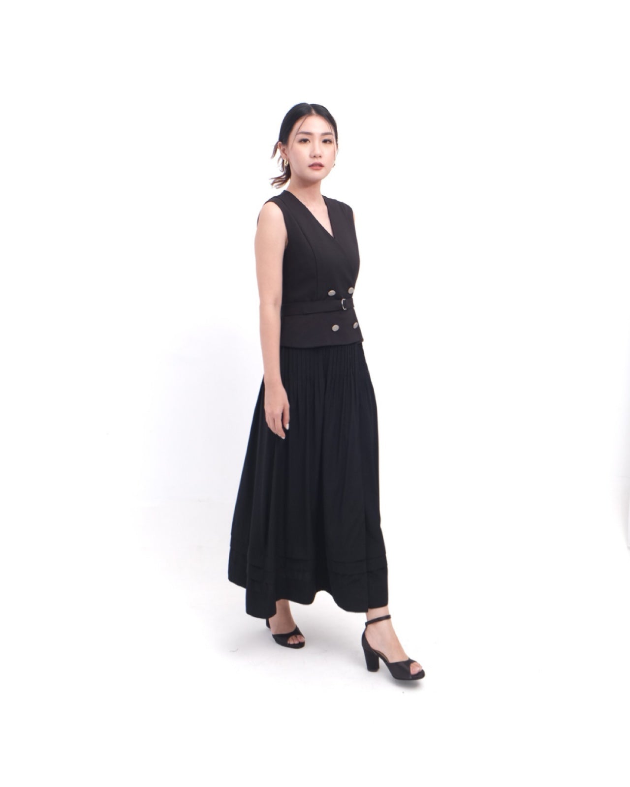 58051 LEYA DRESS RUFLLE WITH BELT