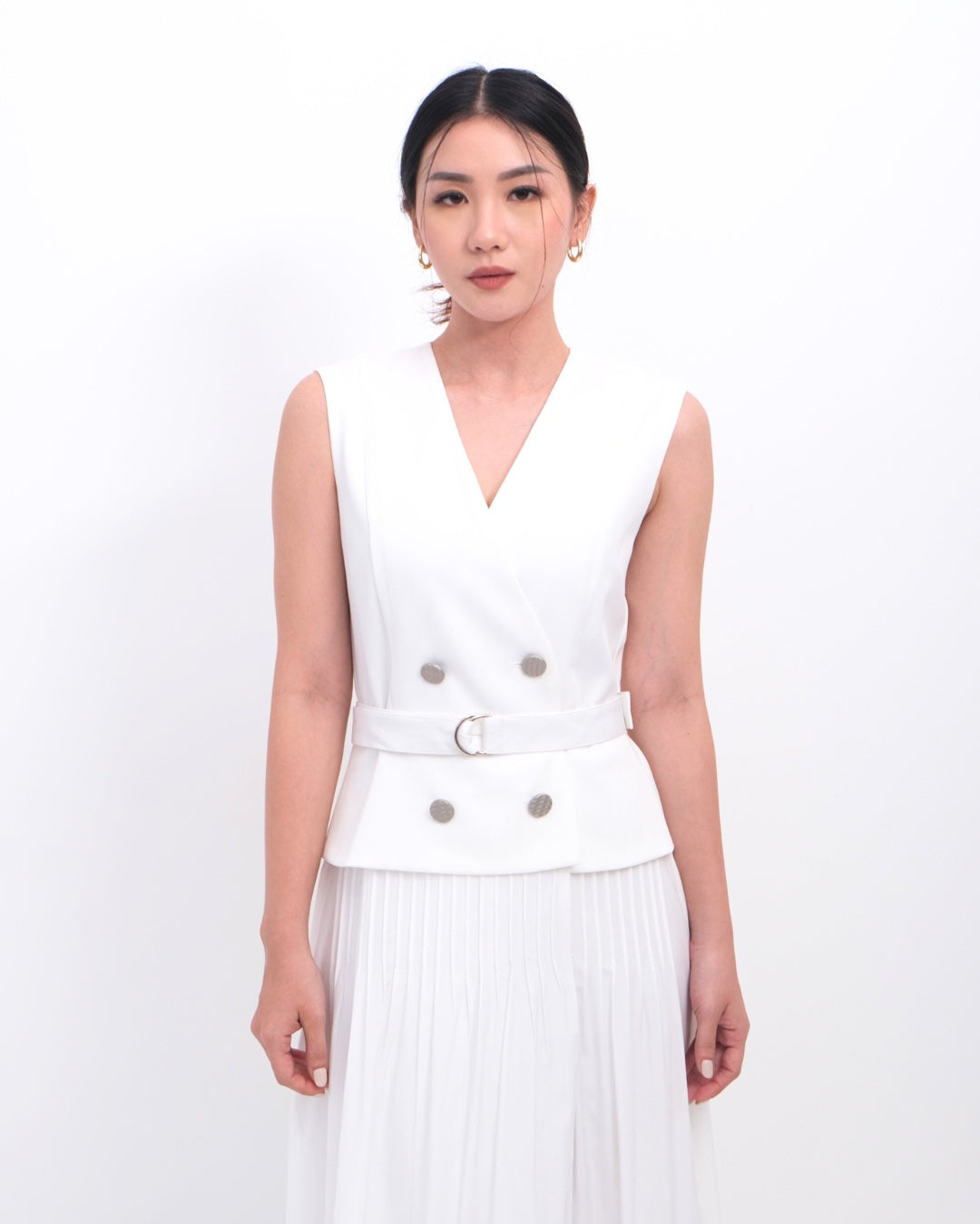 58051 LEYA DRESS RUFLLE WITH BELT