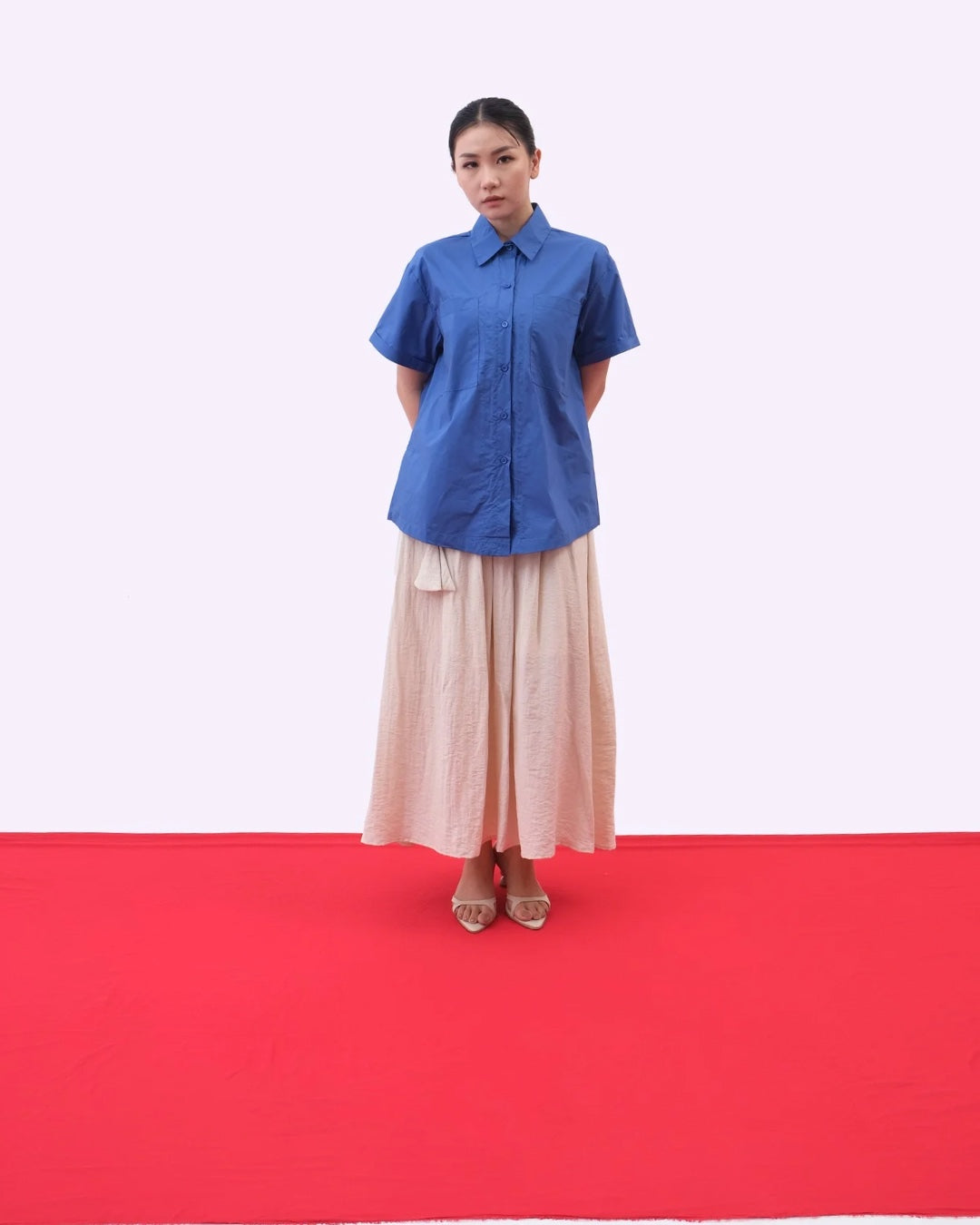 CARLA - ANIKA BLOUSE / KEMEJA TANGAN PENDEK