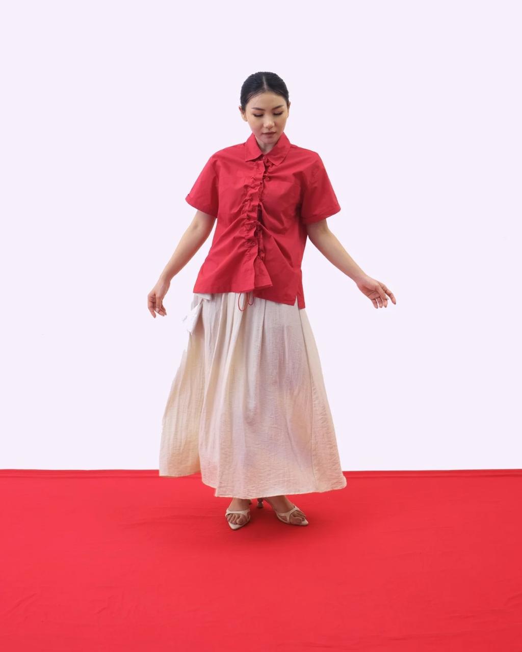 CARLA - ANIKA BLOUSE / KEMEJA TANGAN PENDEK