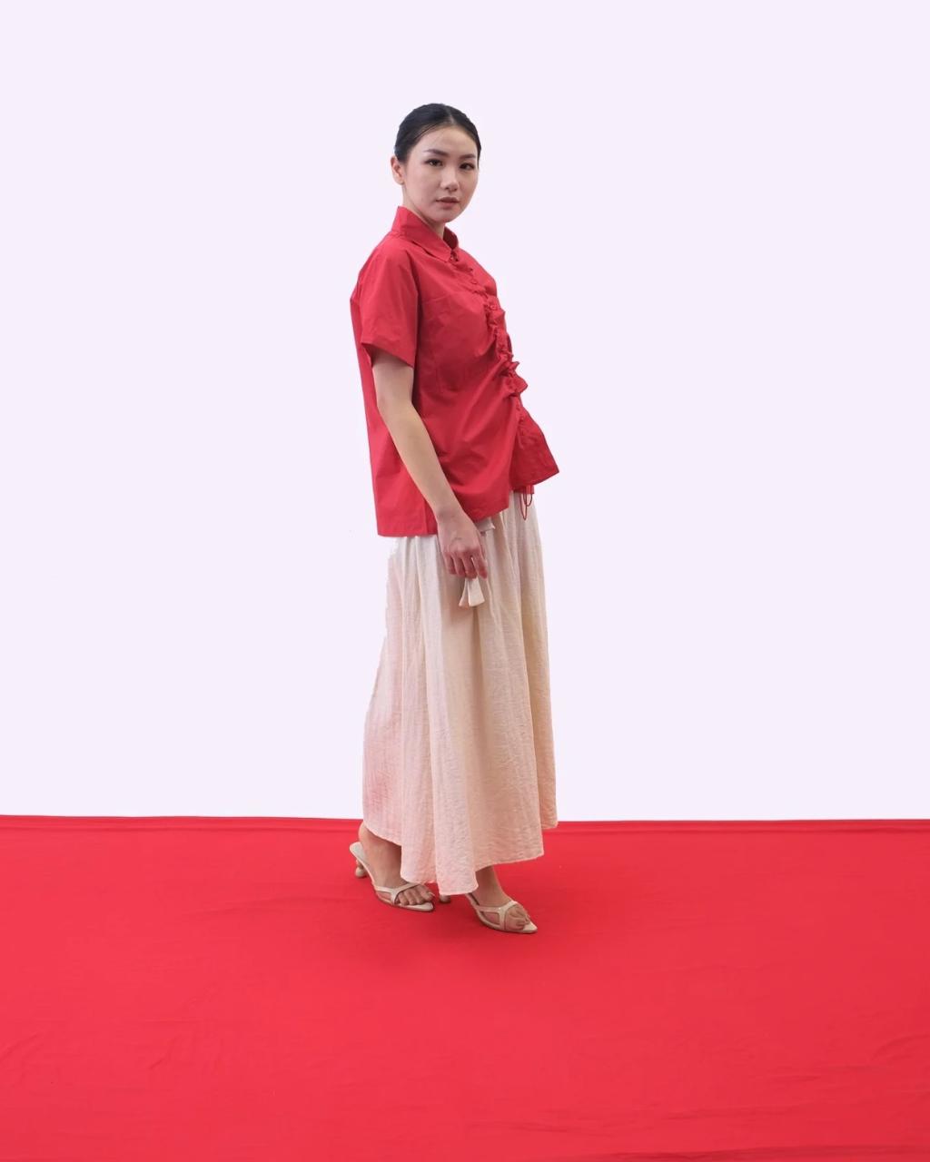 CARLA - ANIKA BLOUSE / KEMEJA TANGAN PENDEK