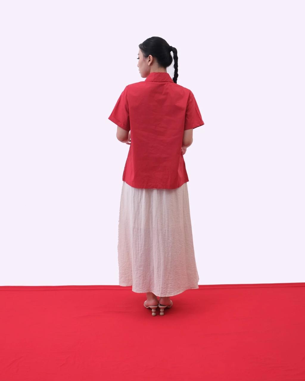 CARLA - ANIKA BLOUSE / KEMEJA TANGAN PENDEK