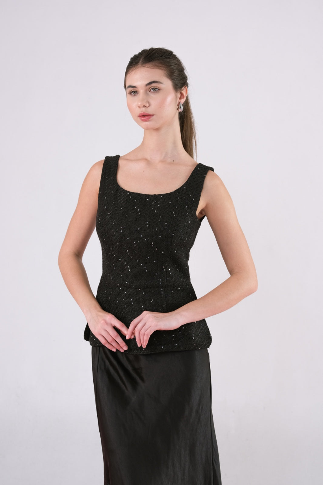 CARLA - ARIEL BLOUSE / BLOUSE TWEED GLITTER