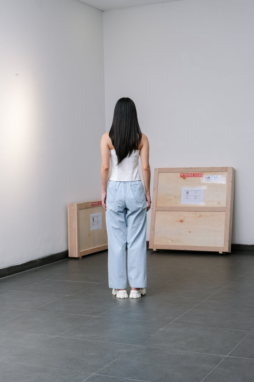 CARLA - BEVELIN DENIM FLARE PANT