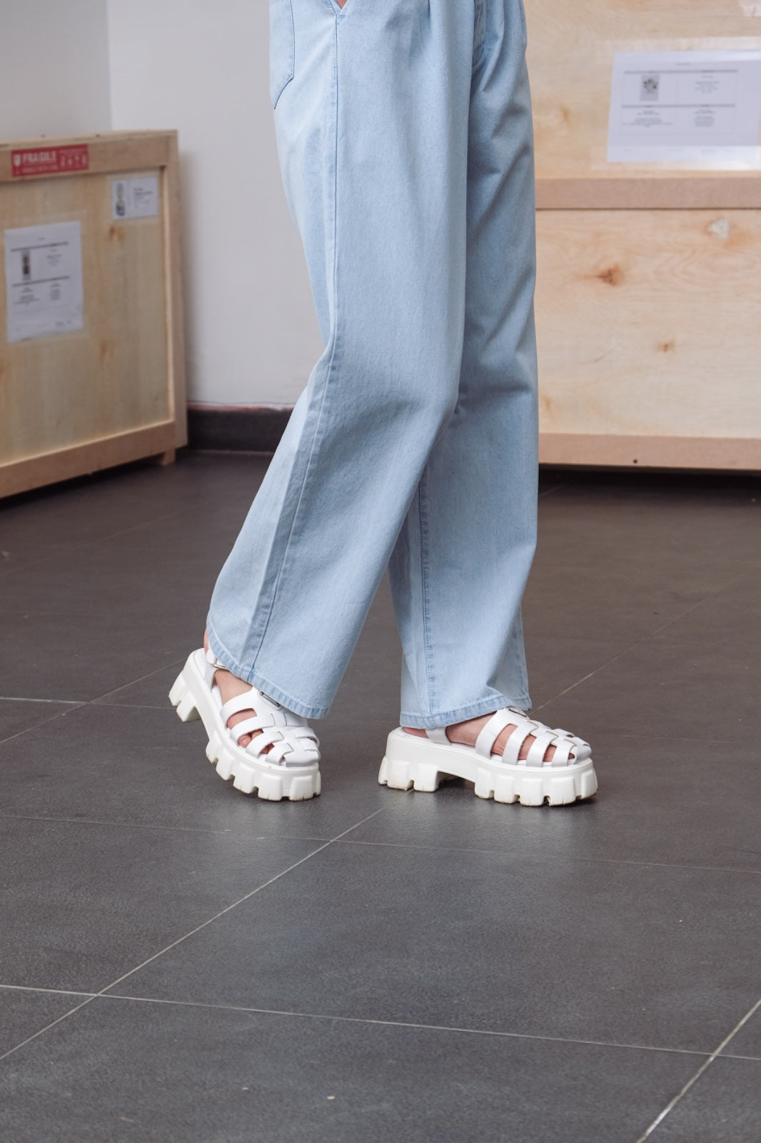 CARLA - BEVELIN DENIM FLARE PANT