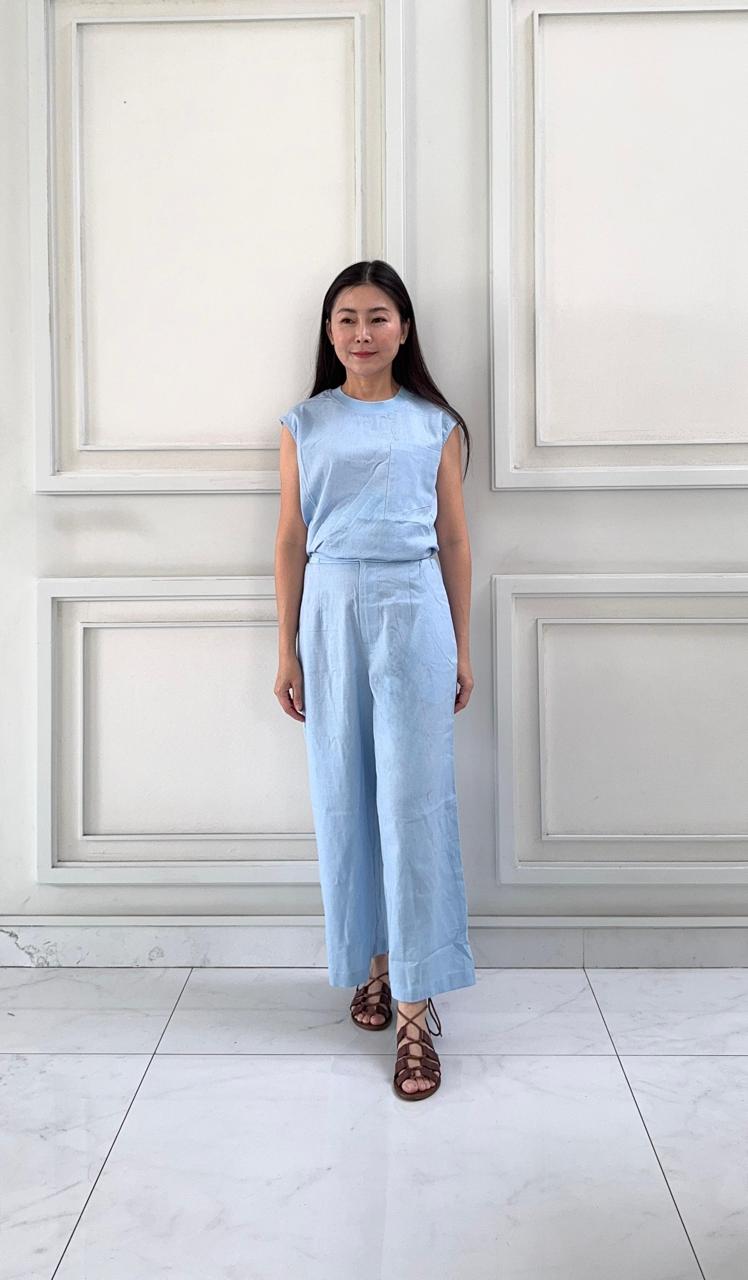 CARLA - 18002 FERA LINEN CULLOTE PANTS