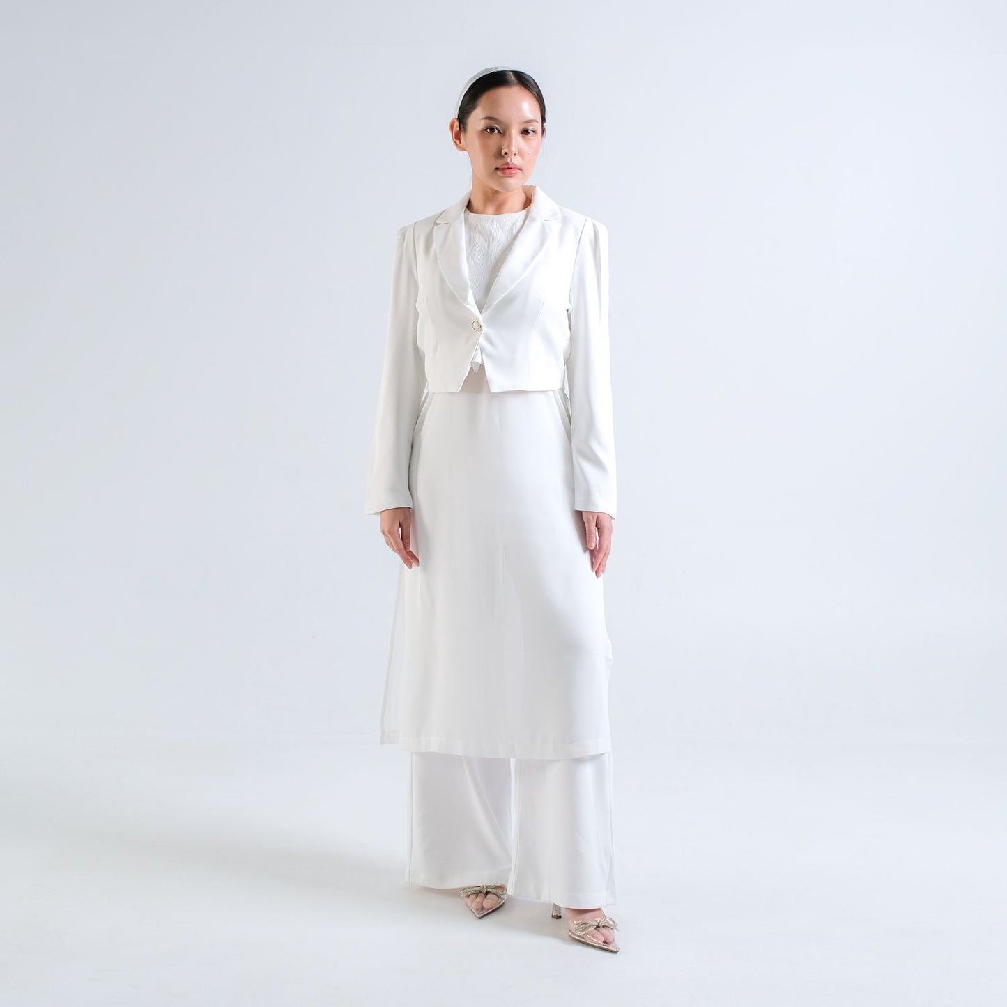 CARLA - BEVERLY TUNIC BLOUSE / Tunic Texture Catton Jaqard & Sifon Silk