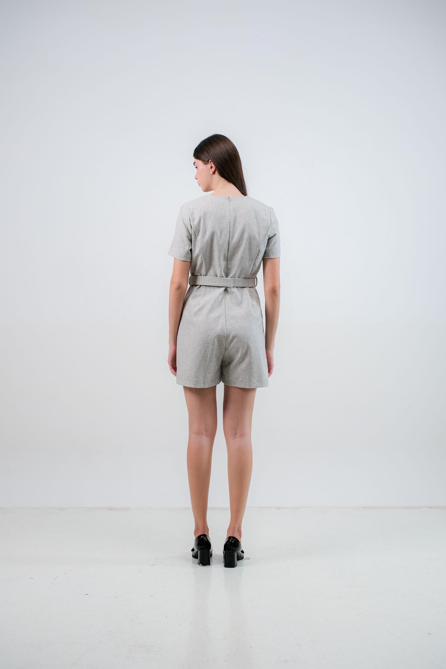 CARLA - 9008 KRISTIN LINEN JUMPSUIT WITH BELT
