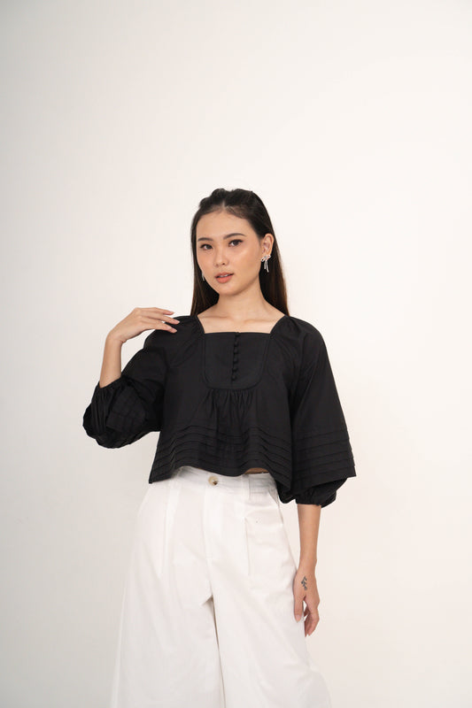 CARLA - ELLA BLOUSE/ ATASAN LENGAN BALON KATUN