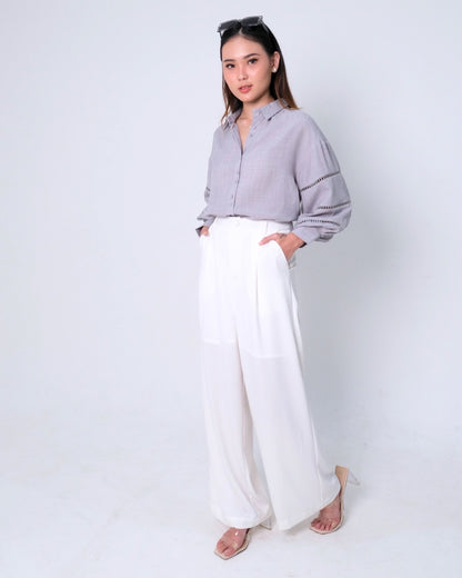 CARLA -  EUNICE BLOUSE/ KEMEJA LENGAN BALON KATUN SILK