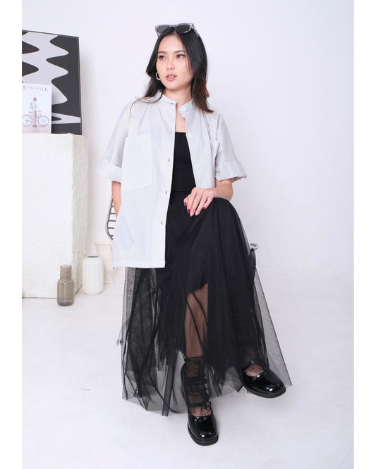 CARLA -  IVA BLOUSE/ KEMEJA OVERSIZE BAHAN KATUN