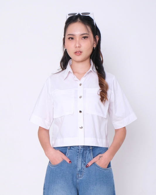 CARLA -  GLADYS BLOUSE/ KEMEJA CASUAL LENGAN PENDEK