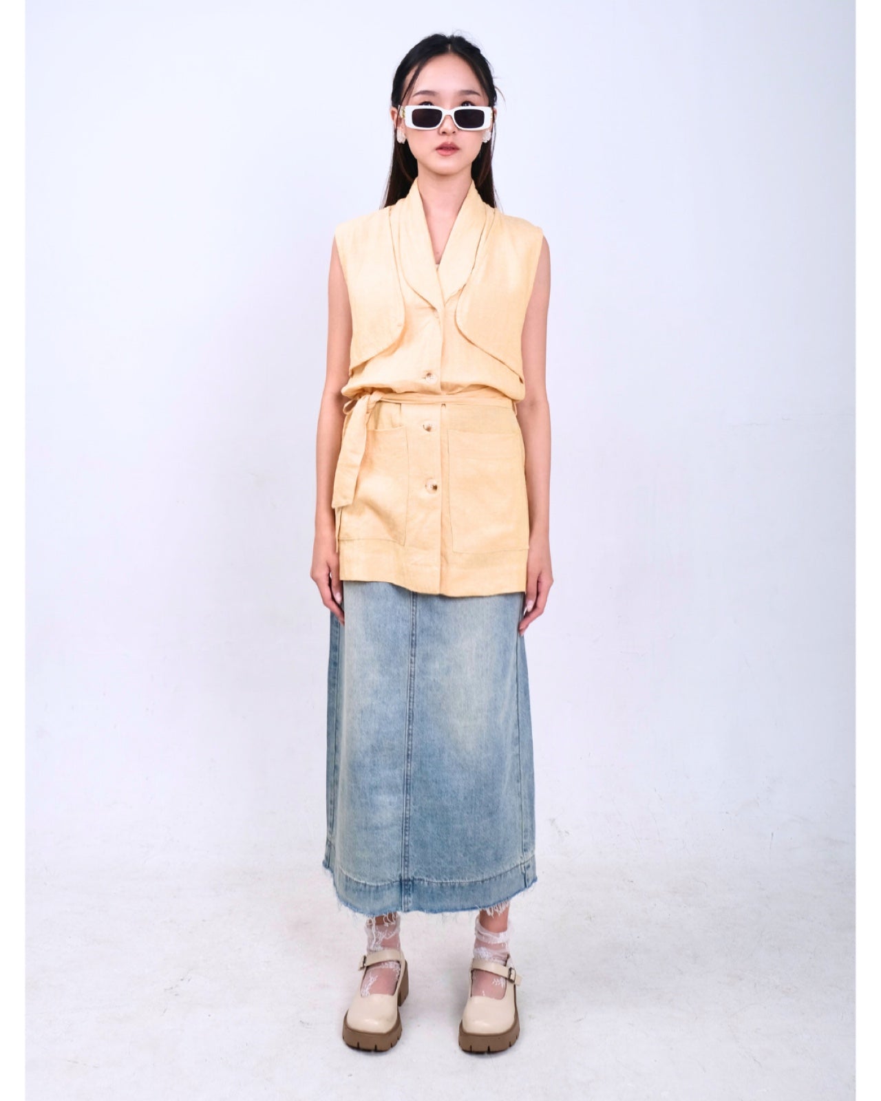 CARLA - HADDY LONG LINEN OUTER/ ATASAN LUARAN PANJANG LINEN