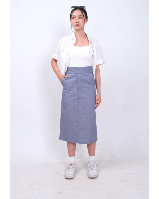 CARLA - INARI COTTON PENCIL SKIRT/ ROK MIDI PENSIL KATUN