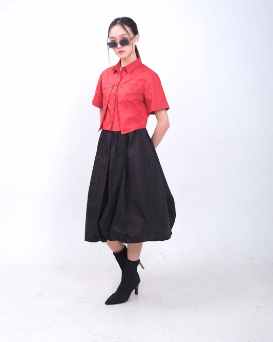 CARLA - IMARA BALOON SKIRT/ ROK BALON MIDI BAHAN KATUN