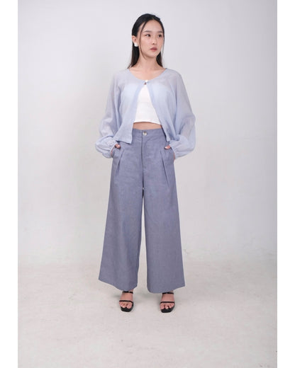 CARLA - GIA FLARE PANT / CELANA KATUN MOTIF KOTAK