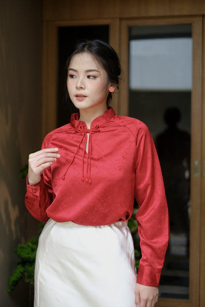 CARLA - ANDREA BLOUSE / BLOUSE CHEONGSAM TANGAN PANJANG