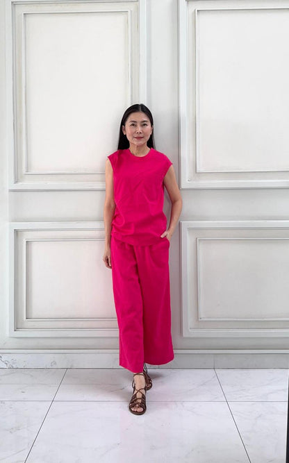 CARLA - 18002 FERA LINEN CULLOTE PANTS