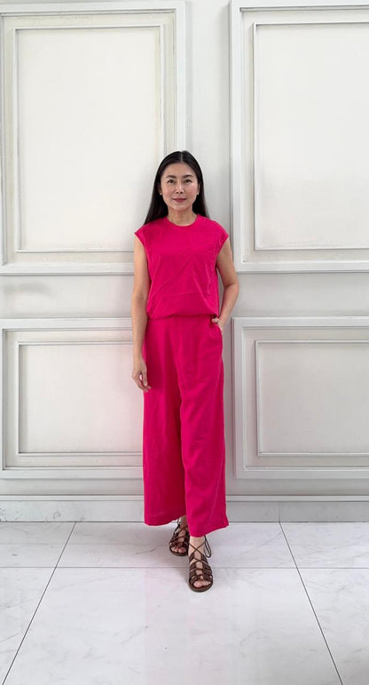 CARLA - 18002 FERA LINEN CULLOTE PANTS