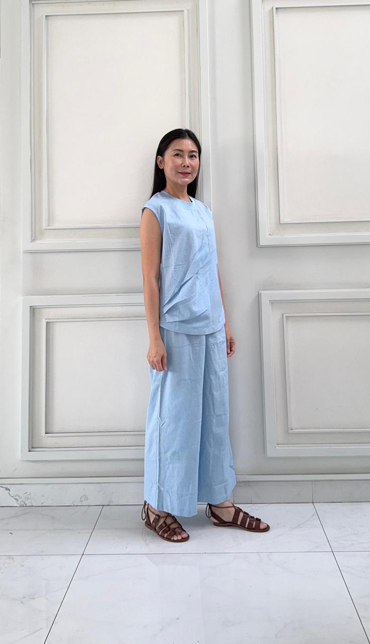 CARLA - 18002 FERA LINEN CULLOTE PANTS