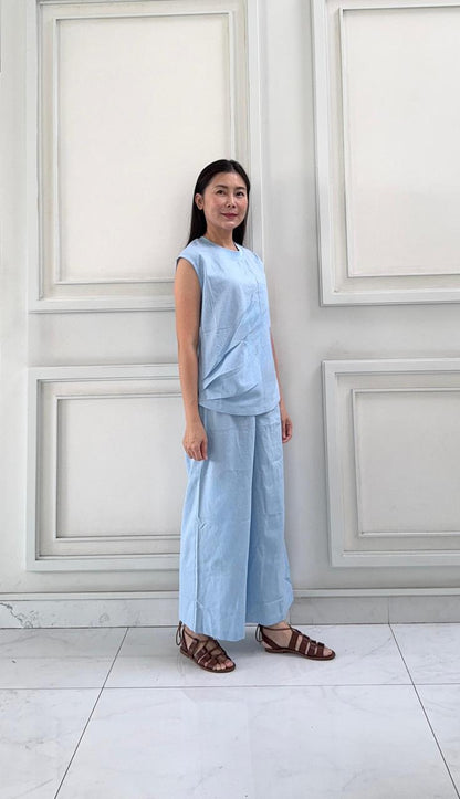 CARLA - 18002 FERA LINEN CULLOTE PANTS