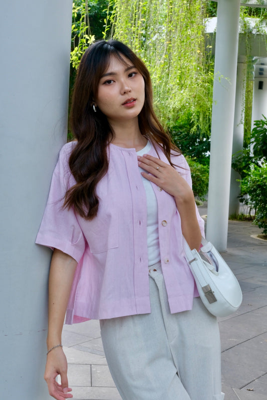 CARLA - 317429 FINLY LINEN BLOUSE