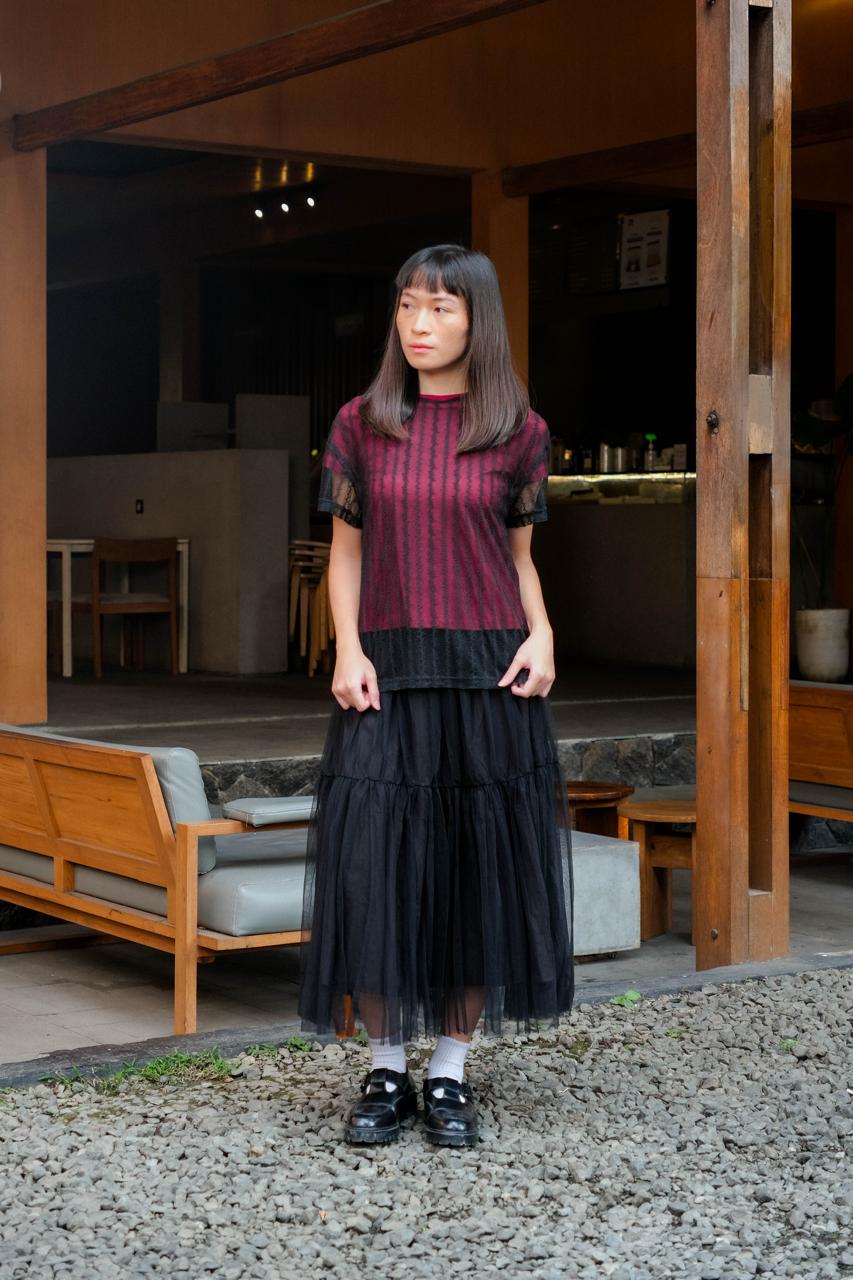 CARLA - 18021 INDY TULLE LAYER BLOUSE