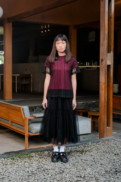 CARLA - 18021 INDY TULLE LAYER BLOUSE