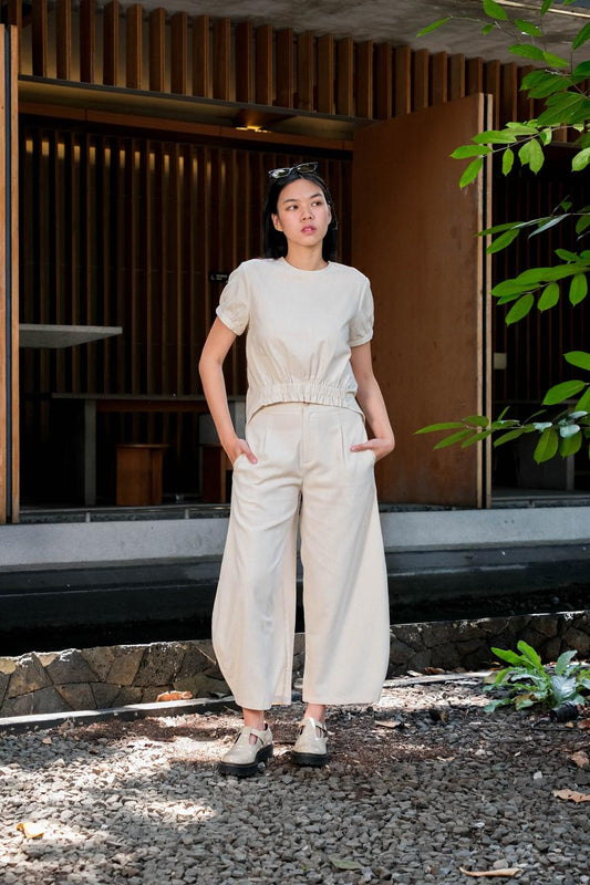 CARLA - 18051 ISRA LINEN BAREL PANT