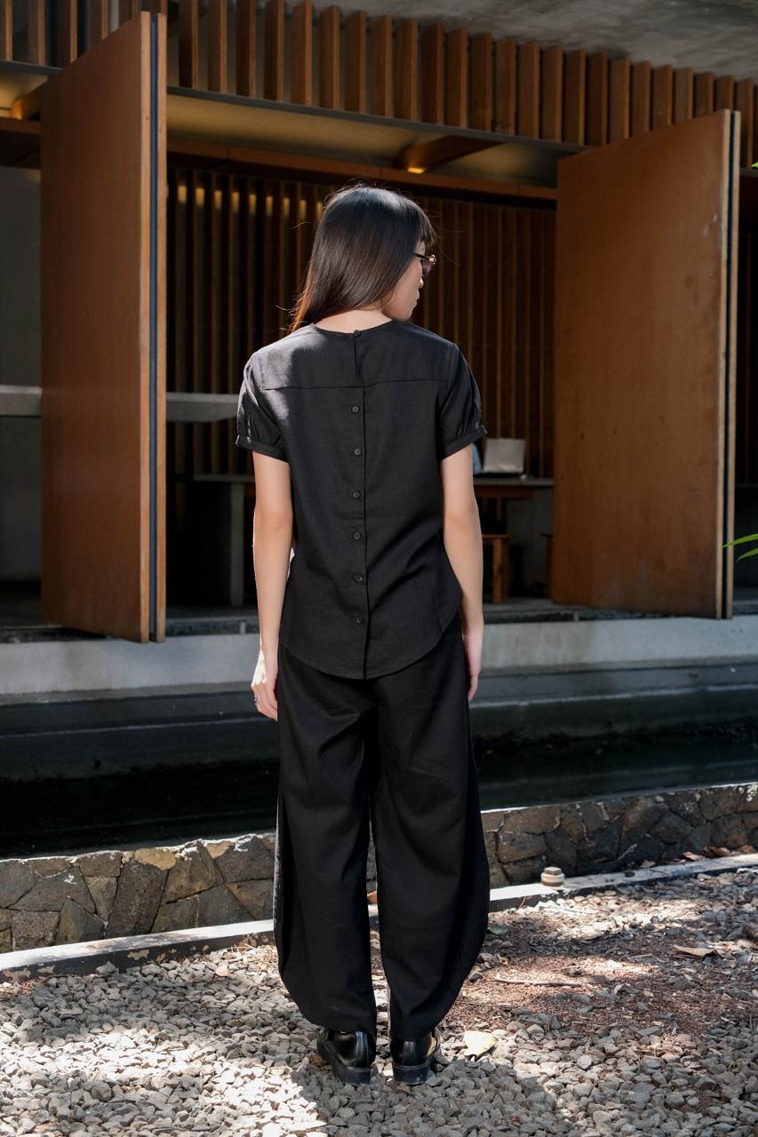 CARLA - 18051 ISRA LINEN BAREL PANT